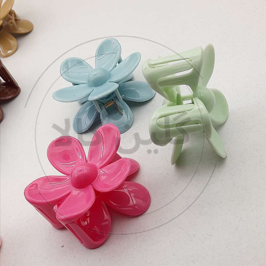  کلیپس زنانه طرح گل بزرگ 