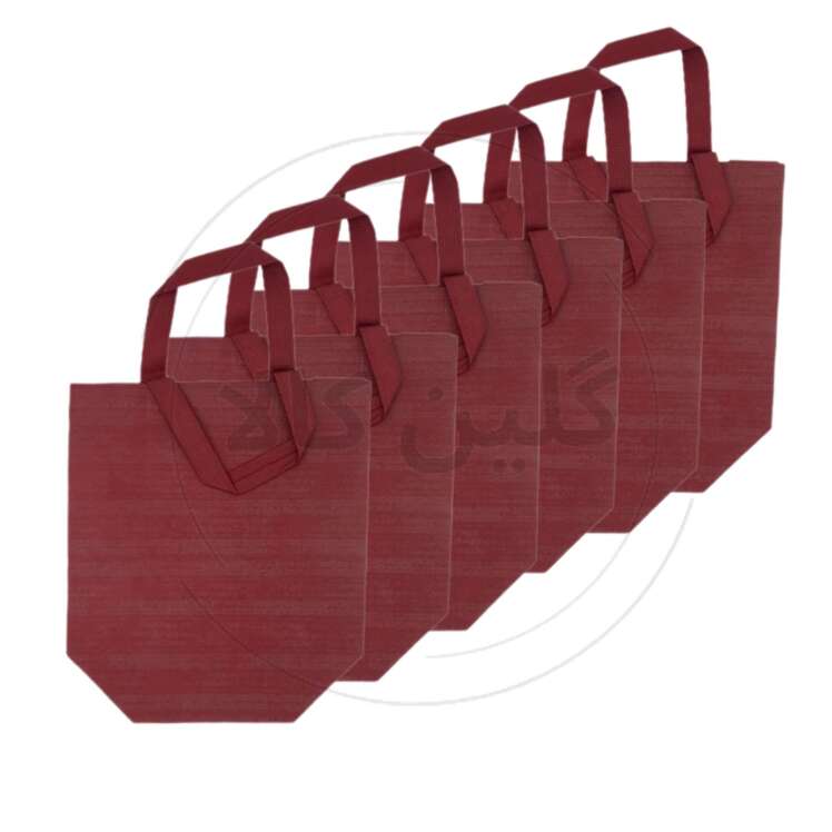 ساک دستی پارچه ای بسته 6 عددی دارای تنوع طرح و رنگ